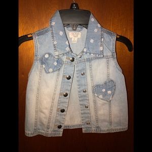 Toddler Girl Jean Vest